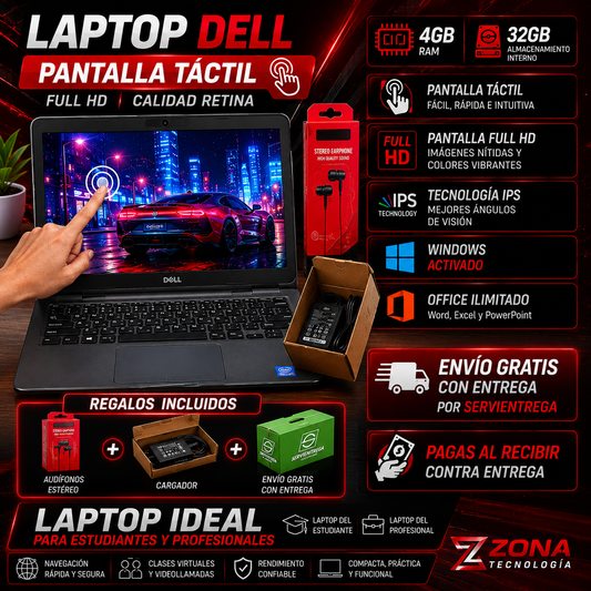 Laptop Dell tactil p22t